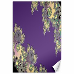 Purple Symbolic Fractal Canvas 12  X 18  (unframed)