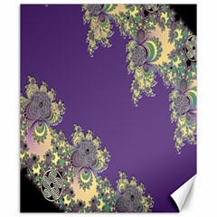 Purple Symbolic Fractal Canvas 20  X 24  (unframed)