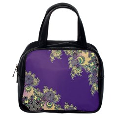 Purple Symbolic Fractal Classic Handbag (one Side)