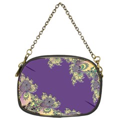 Purple Symbolic Fractal Chain Purse (two Sided) 