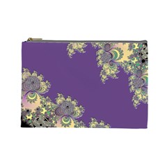 Purple Symbolic Fractal Cosmetic Bag (large)