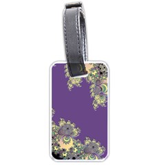 Purple Symbolic Fractal Luggage Tag (one Side) by UROCKtheWorldDesign