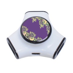 Purple Symbolic Fractal 3 Port Usb Hub by UROCKtheWorldDesign