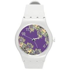 Purple Symbolic Fractal Plastic Sport Watch (medium)