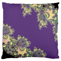 Purple Symbolic Fractal Large Cushion Case (single Sided) 