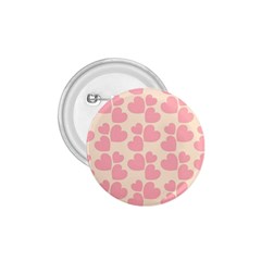 Cream And Salmon Hearts 1 75  Button