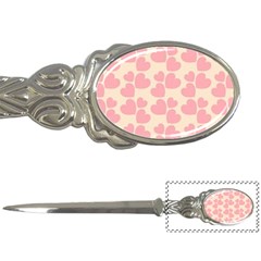 Cream And Salmon Hearts Letter Opener