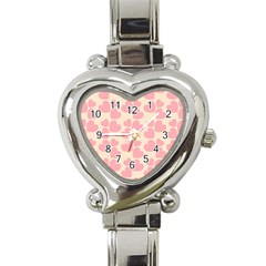 Cream And Salmon Hearts Heart Italian Charm Watch 