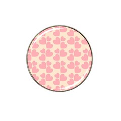 Cream And Salmon Hearts Golf Ball Marker (for Hat Clip) by Colorfulart23