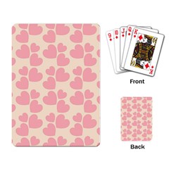 Cream And Salmon Hearts Playing Cards Single Design