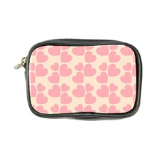 Cream And Salmon Hearts Coin Purse