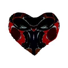 Bold Floral 16  Premium Heart Shape Cushion  by Contest1852090