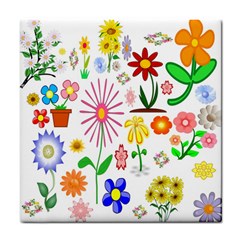 Summer Florals Ceramic Tile