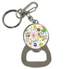 Summer Florals Bottle Opener Key Chain by StuffOrSomething