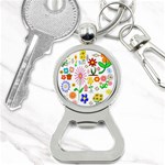 Summer Florals Bottle Opener Key Chain Front