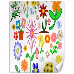 Summer Florals Canvas 12  X 16  (unframed)