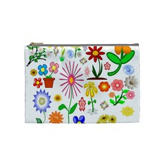 Summer Florals Cosmetic Bag (medium)