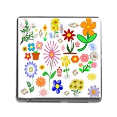 Summer Florals Memory Card Reader With Storage (square) by StuffOrSomething