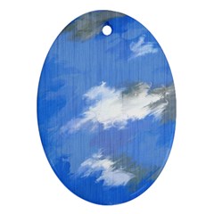 Abstract Clouds Oval Ornament