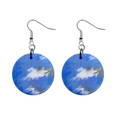 Abstract Clouds Mini Button Earrings