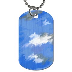 Abstract Clouds Dog Tag (one Sided)