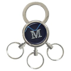 M 3-ring Key Chain