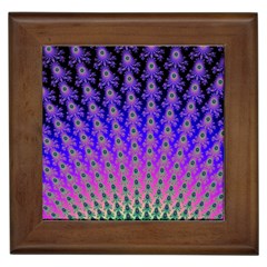 Rainbow Fan Framed Ceramic Tile