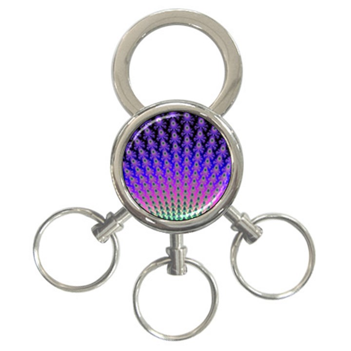 Rainbow Fan 3-Ring Key Chain