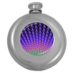 Rainbow Fan Hip Flask (Round) Front