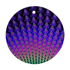 Rainbow Fan Round Ornament (two Sides)