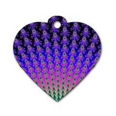 Rainbow Fan Dog Tag Heart (one Sided)  by UROCKtheWorldDesign