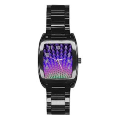 Rainbow Fan Stainless Steel Barrel Watch by UROCKtheWorldDesign