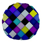 Quilted with halftone 18  Premium Round Cushion  Back