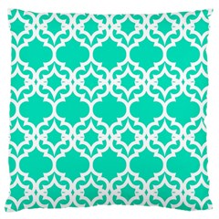 Lattice Stars In Teal Large Cushion Case (two Sided) 