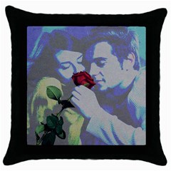 Lovers Black Throw Pillow Case