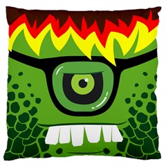 Green Monster Large Cushion Case (single Sided) 