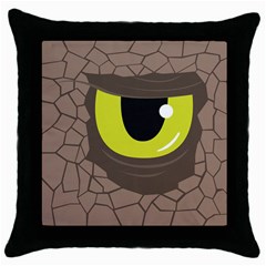 Monster Eye Black Throw Pillow Case