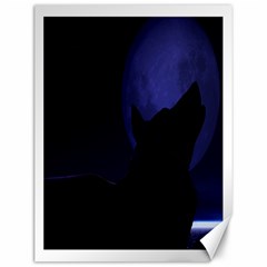 Howling Wolf Canvas 12  X 16  (unframed)