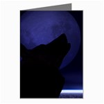 Howling Wolf Greeting Card (8 Pack) Left