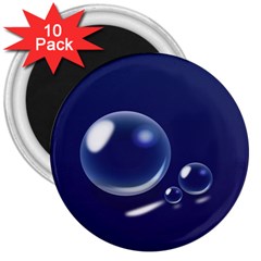 Bubbles 7 3  Button Magnet (10 Pack) by NickGreenaway