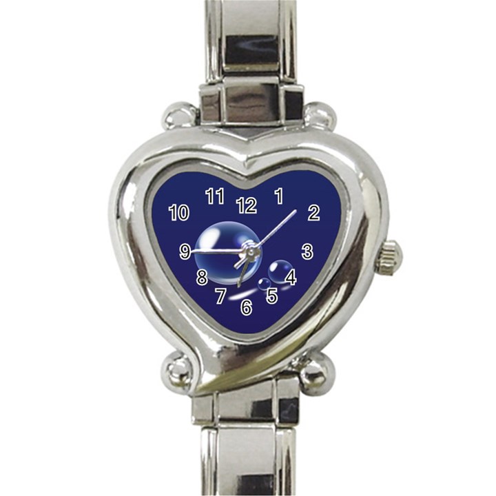 Bubbles 7 Heart Italian Charm Watch 