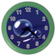 Bubbles 7 Wall Clock (color) by NickGreenaway