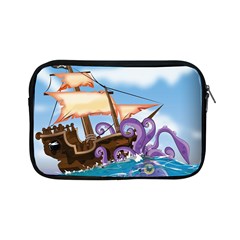 Pirate Ship Attacked By Giant Squid Cartoon Apple Ipad Mini Zippered Sleeve