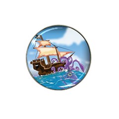 Piratepirate Ship Attacked By Giant Squid  Golf Ball Marker 10 Pack (for Hat Clip) by NickGreenaway