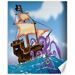 PiratePirate Ship Attacked By Giant Squid  Canvas 16  x 20  (Unframed) 15.75 x19.29  Canvas - 1