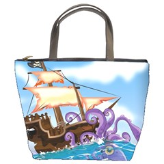 Piratepirate Ship Attacked By Giant Squid  Bucket Handbag