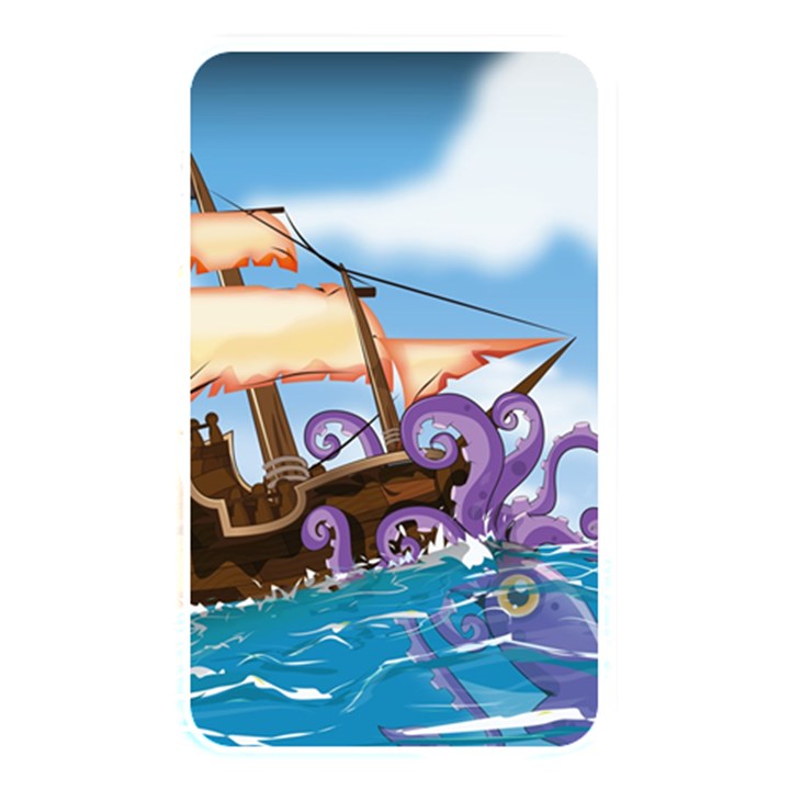 PiratePirate Ship Attacked By Giant Squid  Memory Card Reader (Rectangular)