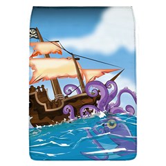 Piratepirate Ship Attacked By Giant Squid  Removable Flap Cover (large) by NickGreenaway