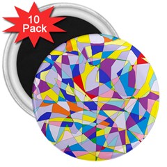 Fractured Facade 3  Button Magnet (10 Pack) by StuffOrSomething