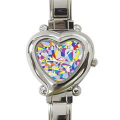 Fractured Facade Heart Italian Charm Watch  by StuffOrSomething